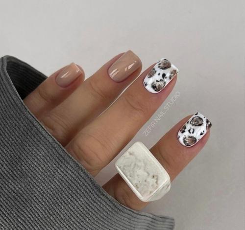 Маникюр с эффектом Капельки Дождя или кристаллический придает ногтям блеск и волшебство. 03