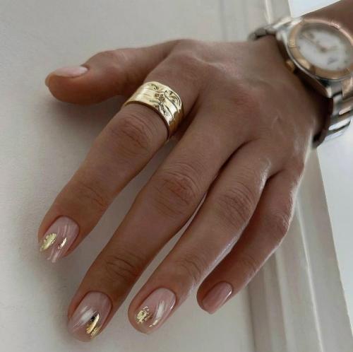 Маникюр с эффектом Капельки Дождя или кристаллический придает ногтям блеск и волшебство. 06