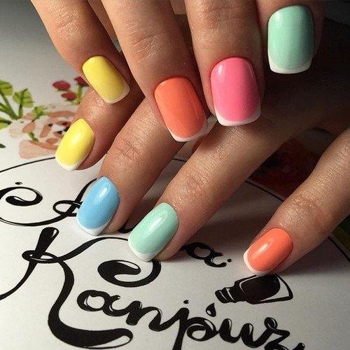 Яркий маникюр - оригинальные идеи дизайна. 01