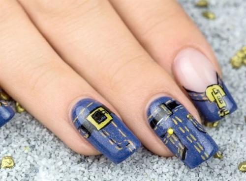 Идеи джинсового маникюра. 02