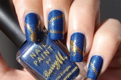 Идеи джинсового маникюра. 03