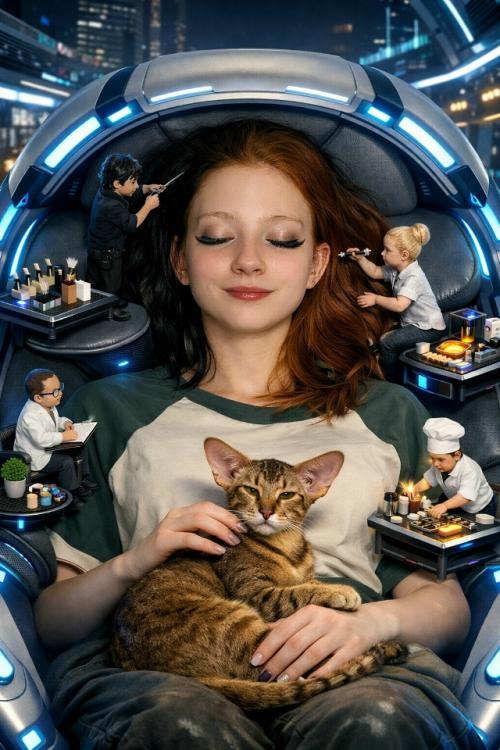 Представьте: я, кот и кресло - трио, достойное оскара. 02