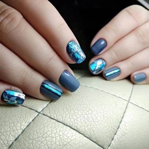 Дизайн ногтей с фольгой станет беспроигрышным вариантом для маникюра. 06