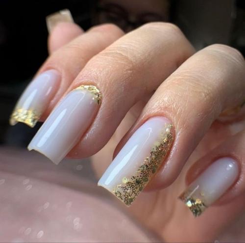 Маникюр на длинные квадратные ногти. 09