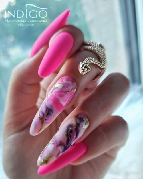 Идеи яркого маникюра, на длинные ногти. 03