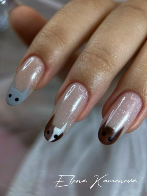 Минимализм на длинных ногтях. 01