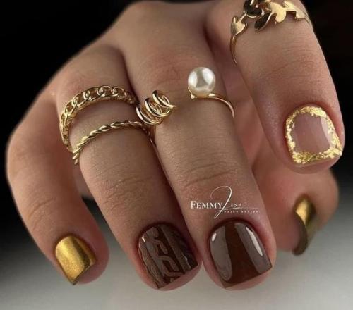 Маникюр на короткие ногти. 05