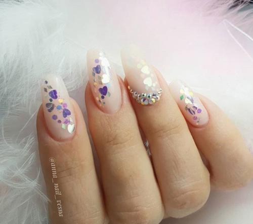 Нюдовый маникюр с дизайном. 07