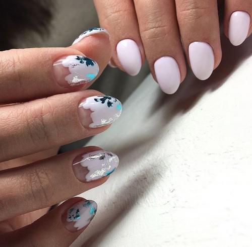 Нюдовый маникюр с дизайном. 08