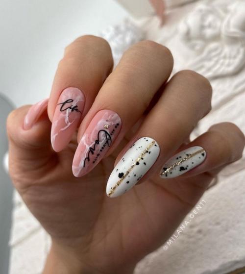 Главным трендом рисунков на ногтях в весеннем сезоне 2021 и даже 2022 станут веточки, листочки, а также и лица в дизайне ногтей eye see you. 01