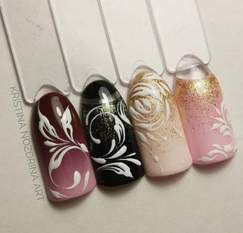 Градиенты гель лаками Haruyama и Voguenails. 01