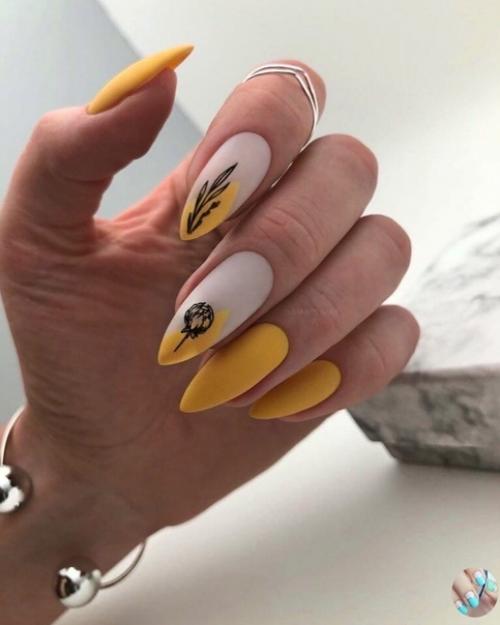 Oкидaйтe желтых.  Маникюр ногти маникюртренд ноготочки. 03