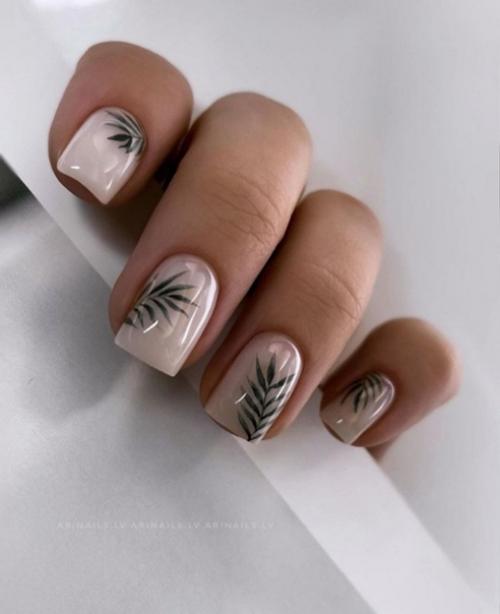 Стильный маникюр на квадратные ногти. 05