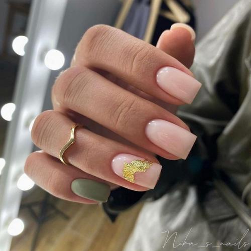 Стильный маникюр на квадратные ногти. 03