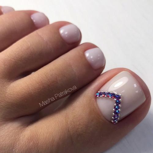 Подборка идей пастельного педикюра. 05