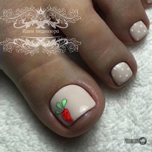 Подборка идей пастельного педикюра. 09