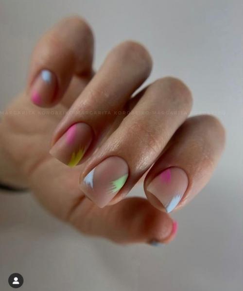 Маникюр на короткие ногти 2024. 06