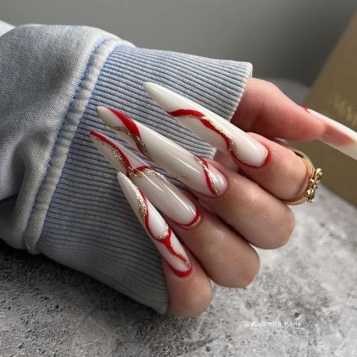 Маникюр на длинные ногти. 01