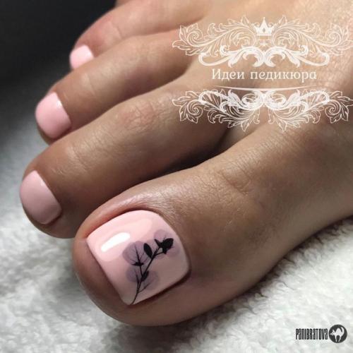 Подборка идей пастельного педикюра. 01