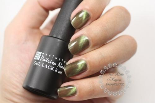 Маникюр с гель - лаками кошачий глаз. 02