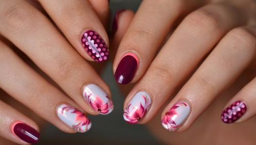 Дизайн ногтей с нежными цветами. 06 Дизайн ногтей с нежными цветами. 06