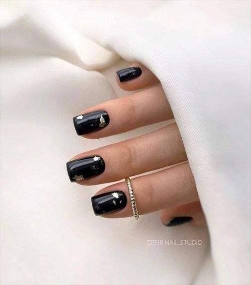 Идеи маникюра, для любителей темных ноготков. 07