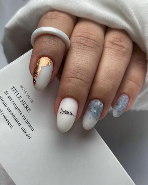 Идеи повседневного маникюра на длинные ногти. 05