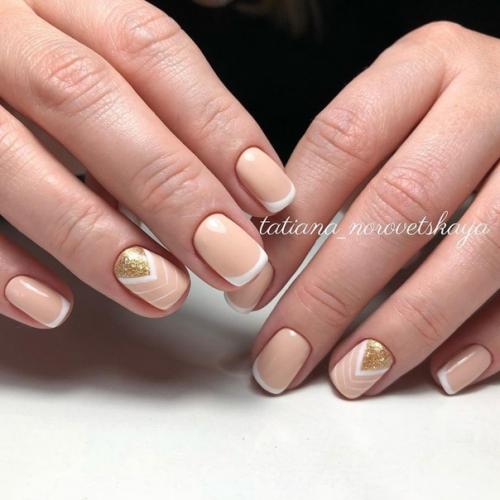 Такой разнообразный френч на короткие ногти. 02