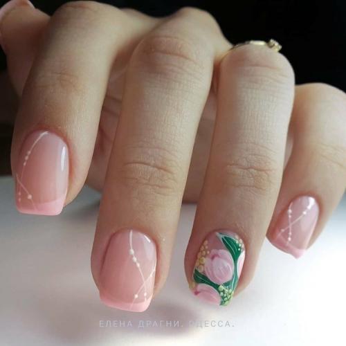 Такой разнообразный френч на короткие ногти. 09