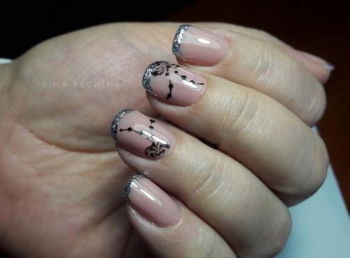 Такой разнообразный френч на короткие ногти. 07