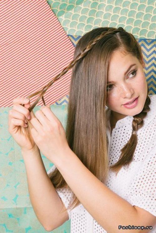 Единственное, что вам нужно для этой прически - это заплести косички и вооружиться шпильками. 04 Единственное, что вам нужно для этой прически - это заплести косички и вооружиться шпильками. 04