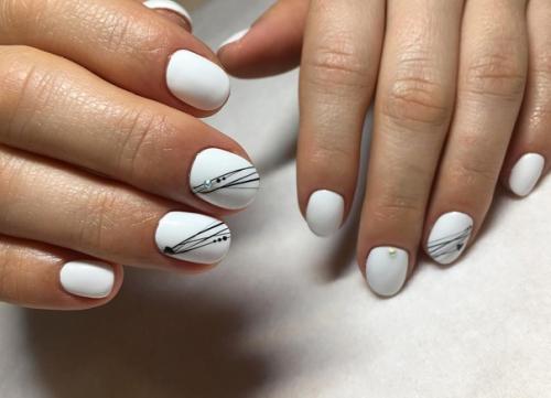 Белые короткие ногти: 10 шедевров ногтевого искусства. 09