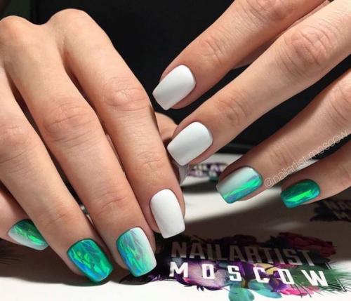 Варианты оформления маникюра в белом цвете. 01