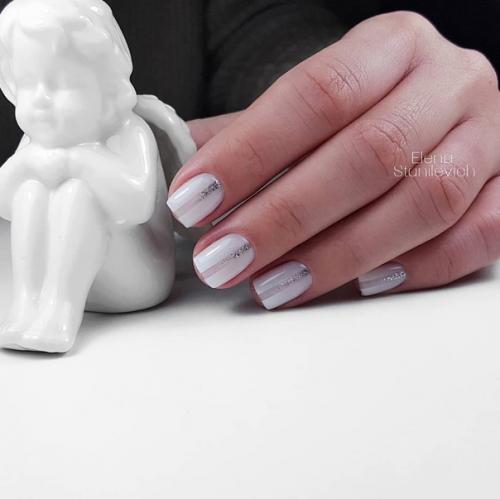 Белые короткие ногти: 10 шедевров ногтевого искусства. 01