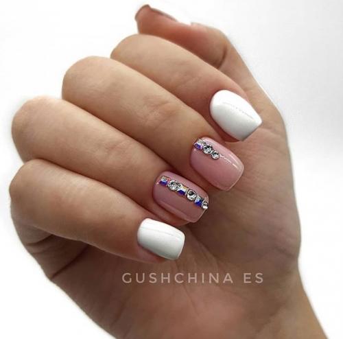 Белые короткие ногти: 10 шедевров ногтевого искусства. 06