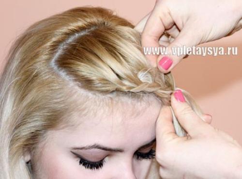 Французская коса вокруг головы. 04 Французская коса вокруг головы. 04
