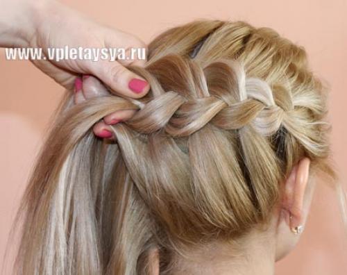 Французская коса вокруг головы. 07 Французская коса вокруг головы. 07