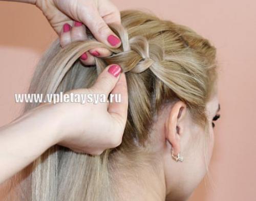 Французская коса вокруг головы. 06 Французская коса вокруг головы. 06
