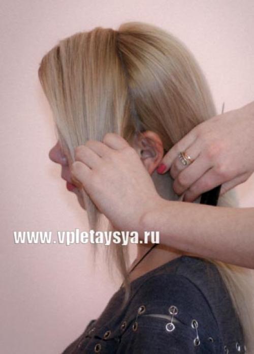 Французская коса вокруг головы. 01 Французская коса вокруг головы. 01