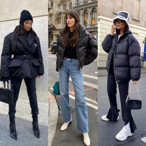 Кому стильные образы с коротким пуховиком? 02