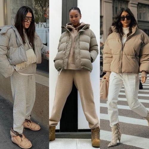 Кому стильные образы с коротким пуховиком? 09