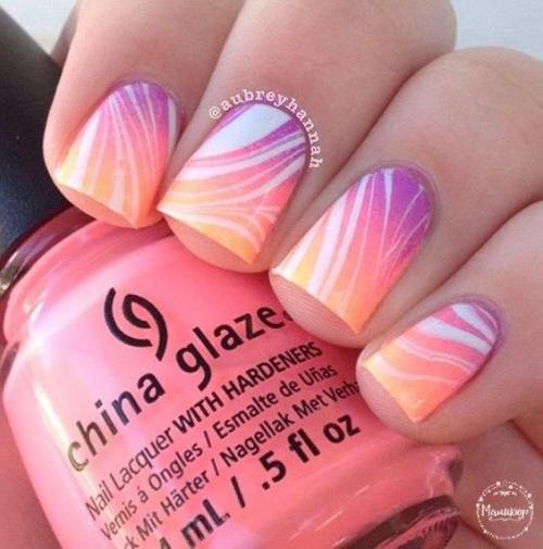 Марблинг - вид нейл - арта, имитирующий природный узор мрамора. 01 Марблинг - вид нейл - арта, имитирующий природный узор мрамора. 01