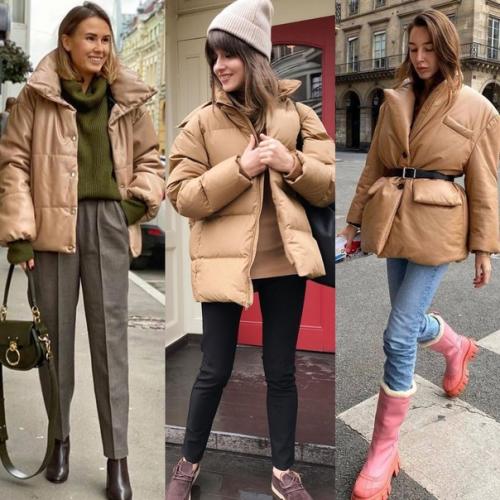 Кому стильные образы с коротким пуховиком? 08