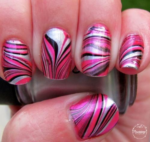 Марблинг - вид нейл - арта, имитирующий природный узор мрамора. 02 Марблинг - вид нейл - арта, имитирующий природный узор мрамора. 02