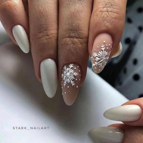 Новогодние рисунки на ногтях. 07