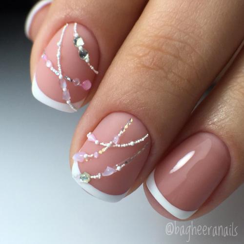 Комби маникюр одной фрезой и ножничками. 02