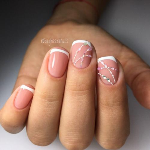 Комби маникюр одной фрезой и ножничками. 01