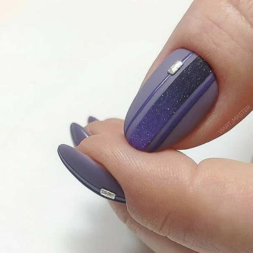 Подборка маникюра в синем цвете. 05