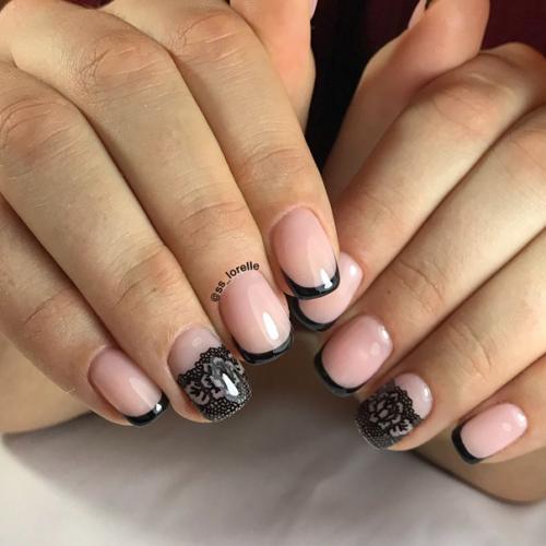 Дизайны для квадратных ногтей с закруглёнными уголками. 09