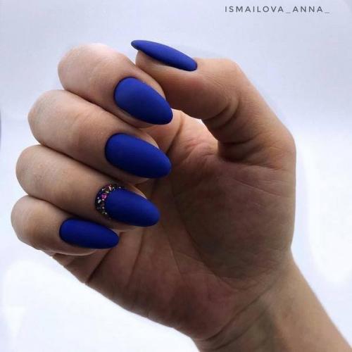 Подборка маникюра в синем цвете. 01